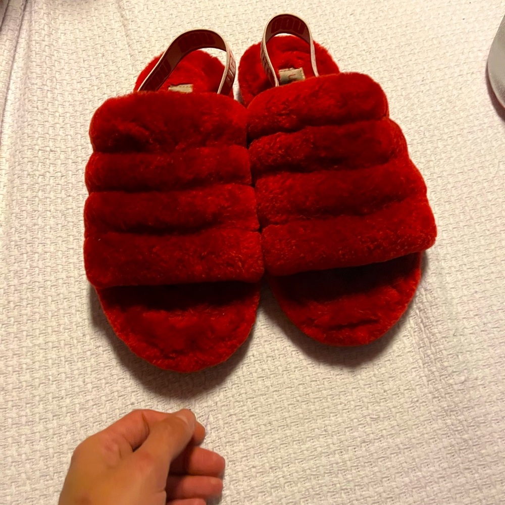 Red ugg fluff yeahs